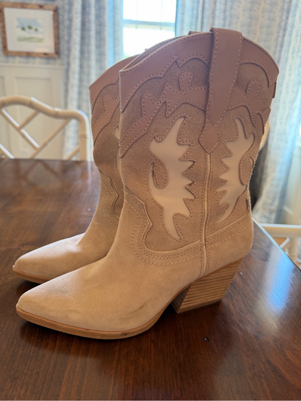 Dolce Vita Landen Western Boot in Natural - Picture 2 of 6